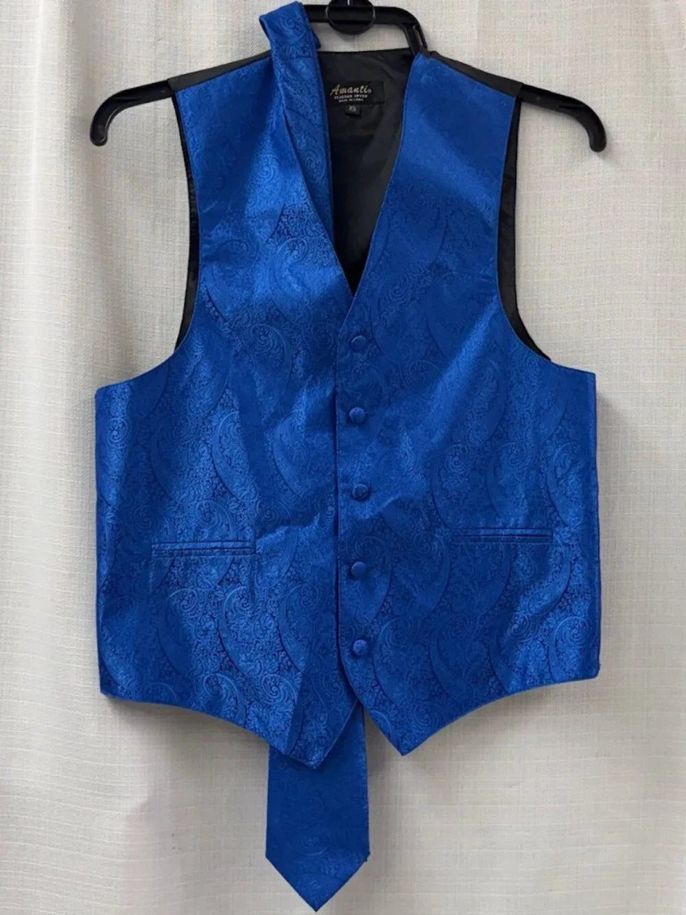 NWOT Royal Blue Vest Set - XS